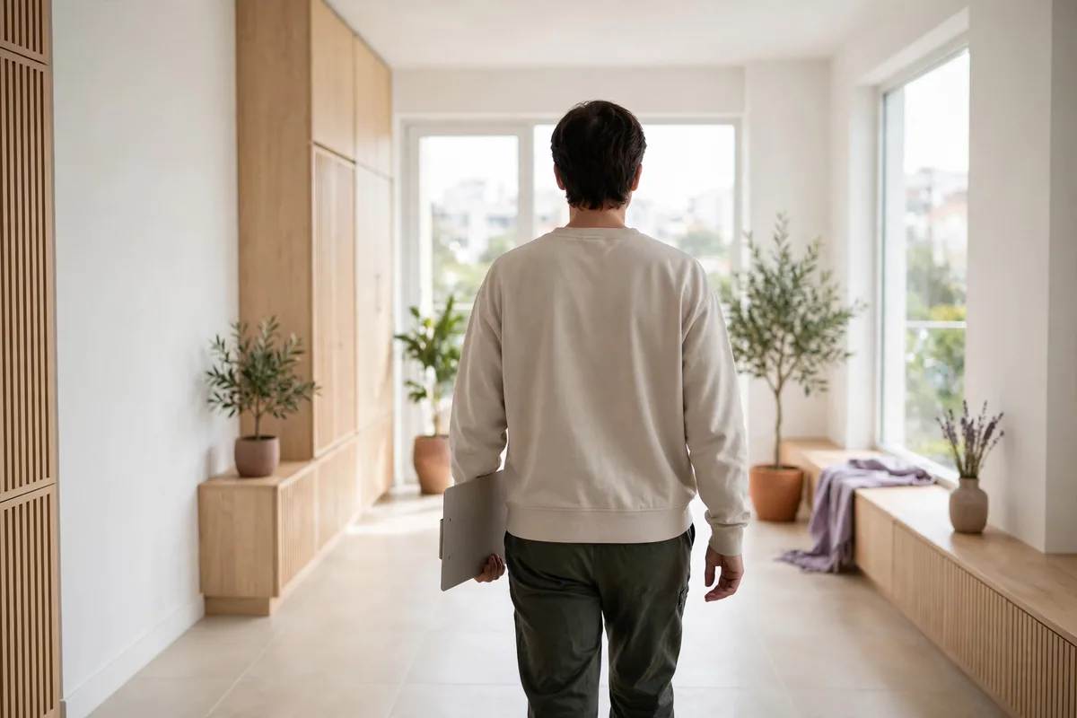 Walking through an empty apartment